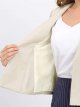Women's Crop Collarless Blazers Suit Zip Decor Work Office Jackets Blazer